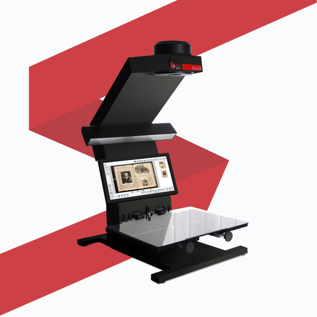 Production scanner with A2+ format for mass digitization with balancing cradle, optionally with pressure glass. The scanner will be perfect for scanning: books, cards, and maps.